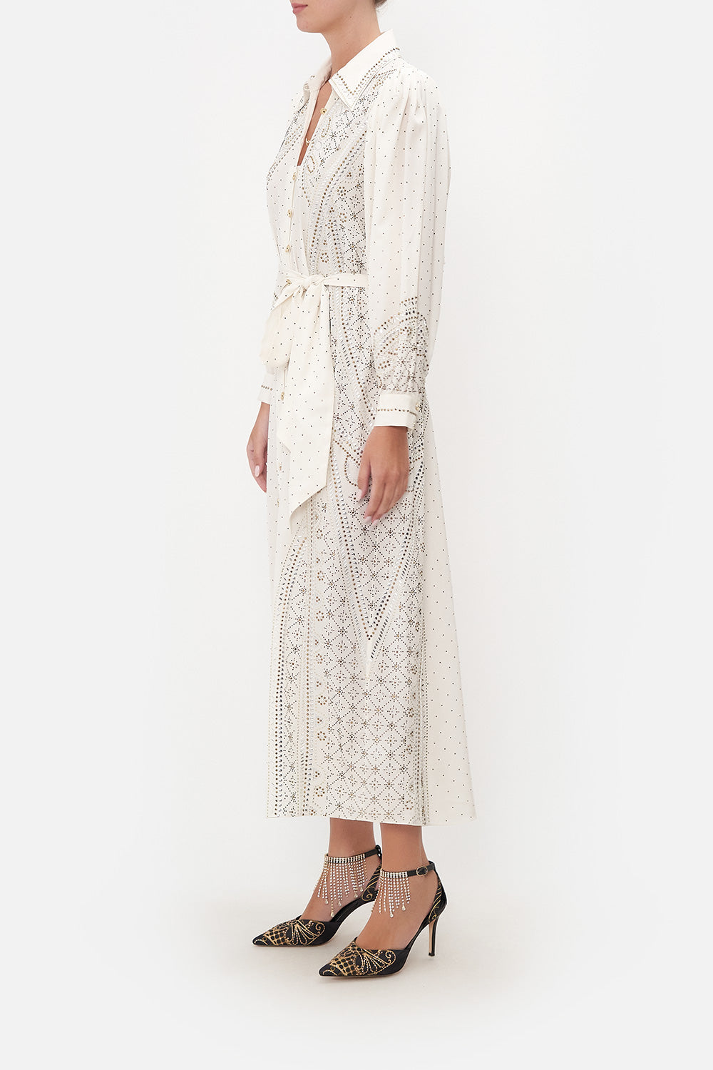 CURVED COLLAR SHIRT DRESS LUXE ESPIRITU