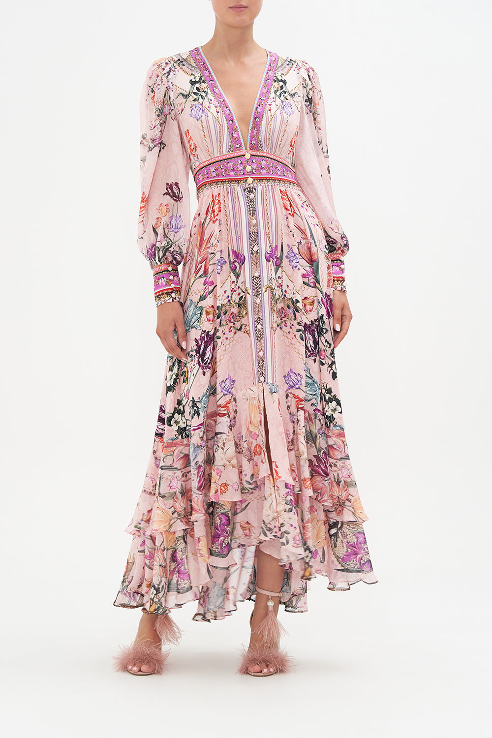 LONG BUTTON FRONT DRESS MAD AS A SNAKE