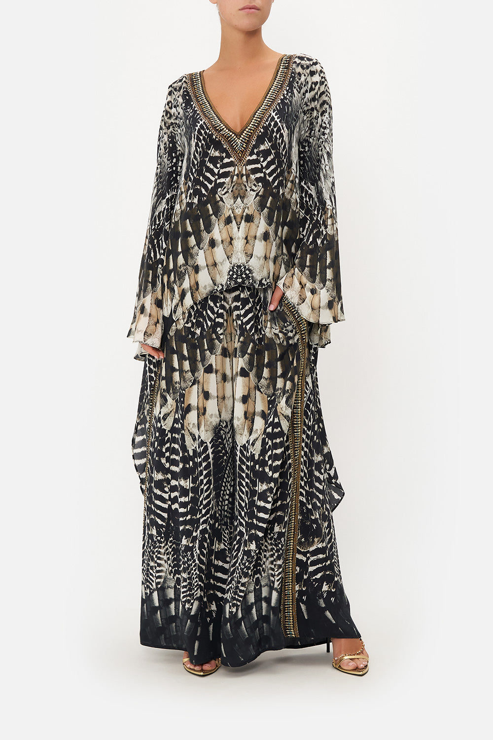 HIGH LOW FLARED BLOUSE NIGHT OWL