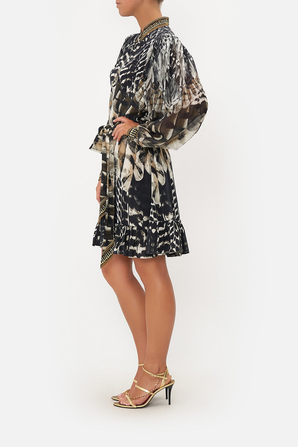 DROP SLEEVE SHIRT DRESS NIGHT OWL