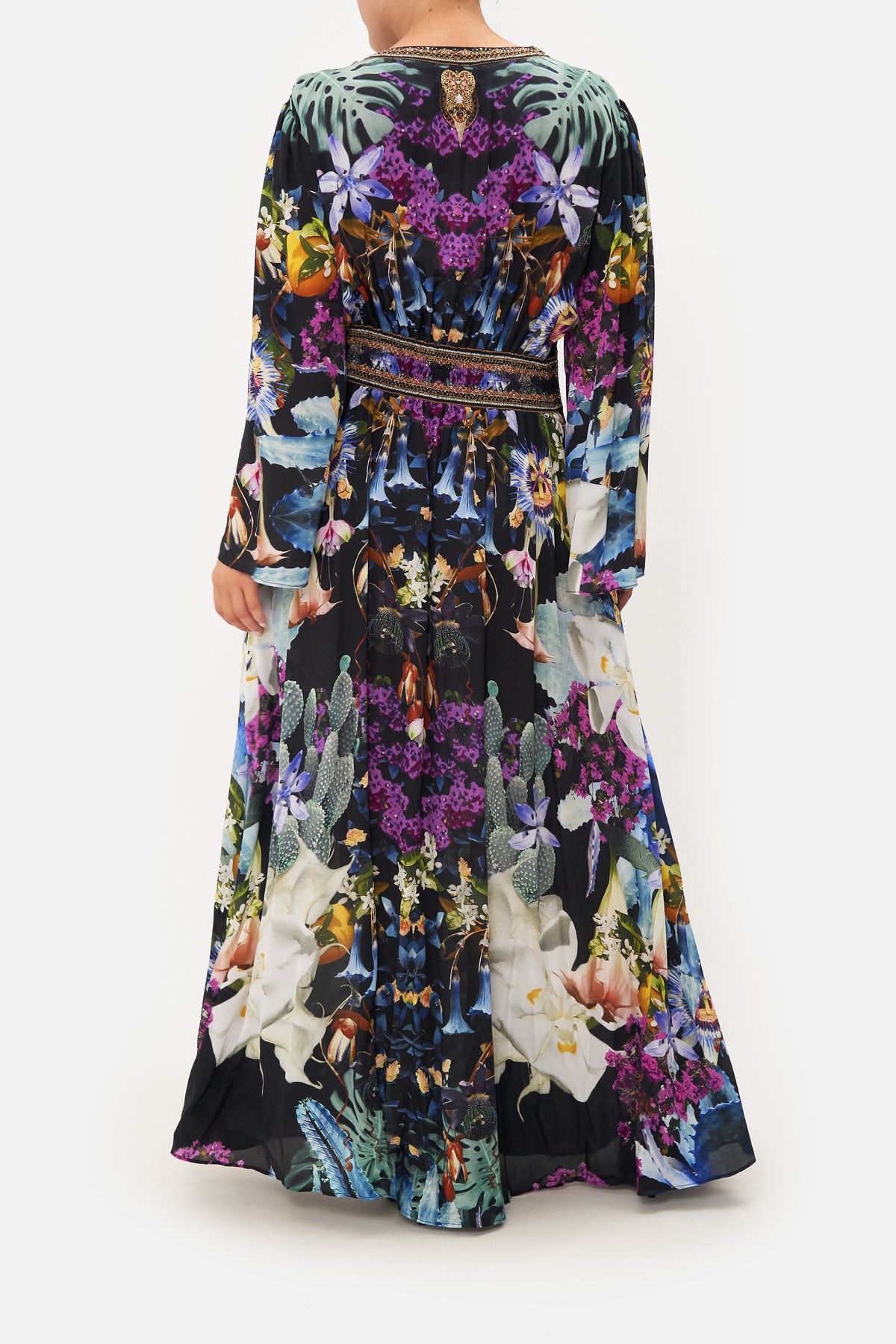 KIMONO SLEEVE DRESS WITH SHIRRING DETAIL HYPNOTISE ME