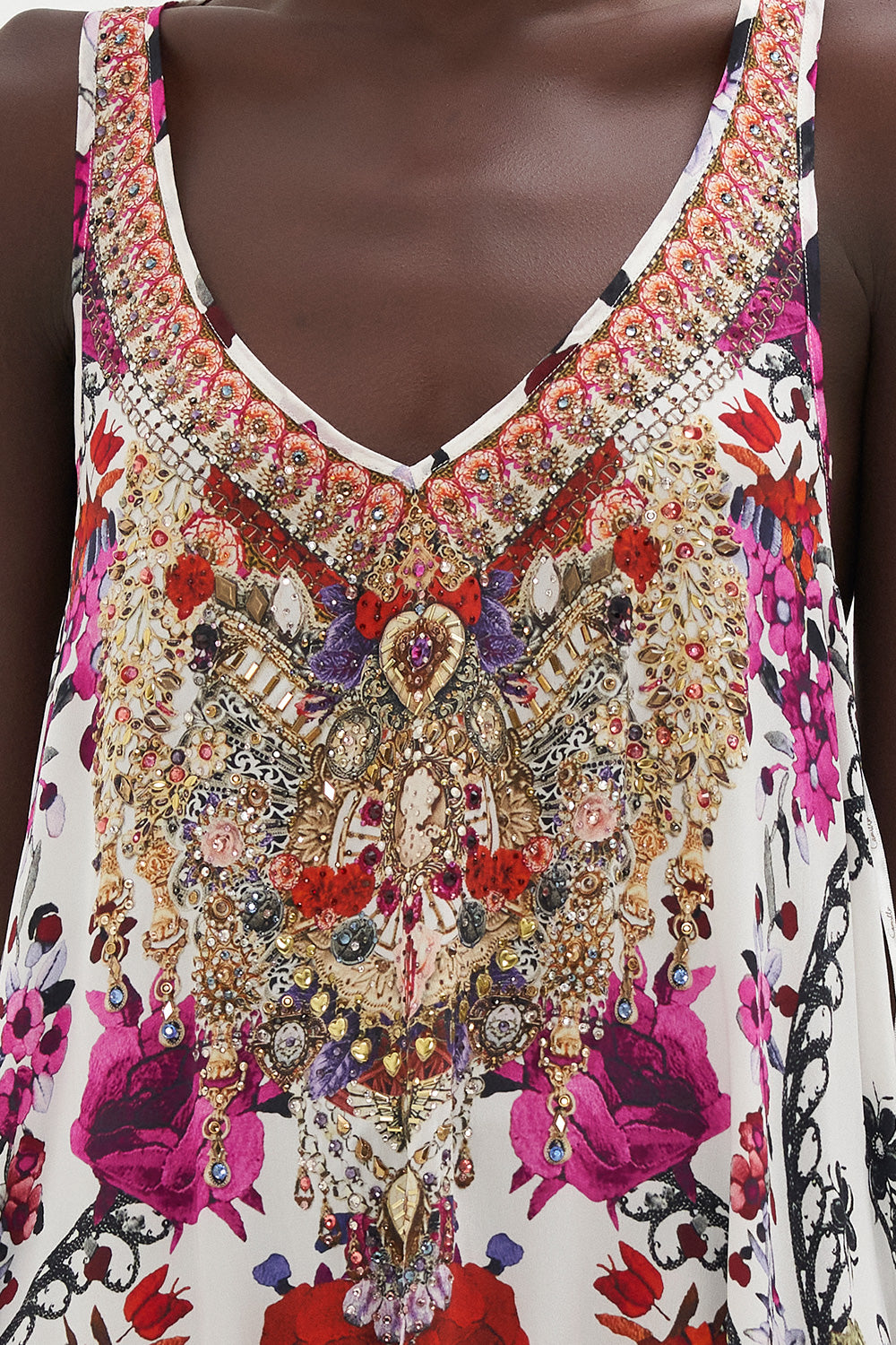 V NECK RACERBACK DRESS REIGN OF ROSES