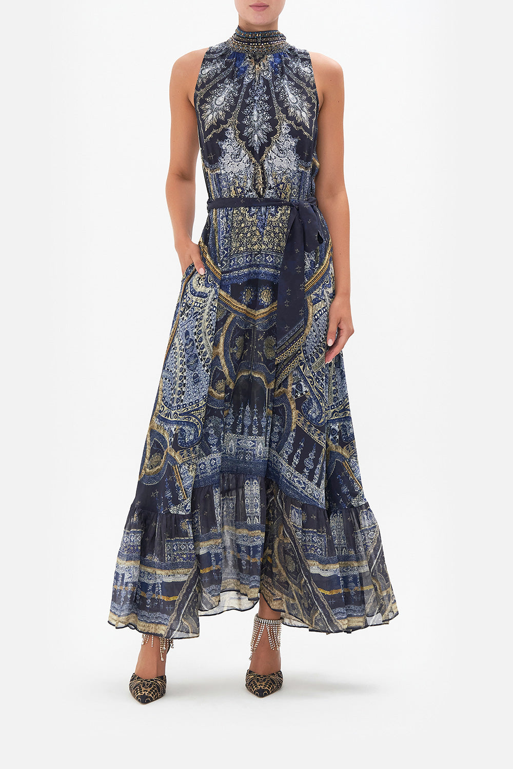 NECKTIE DRESS WITH ELASTICATED WAIST FOREVER FAMILY