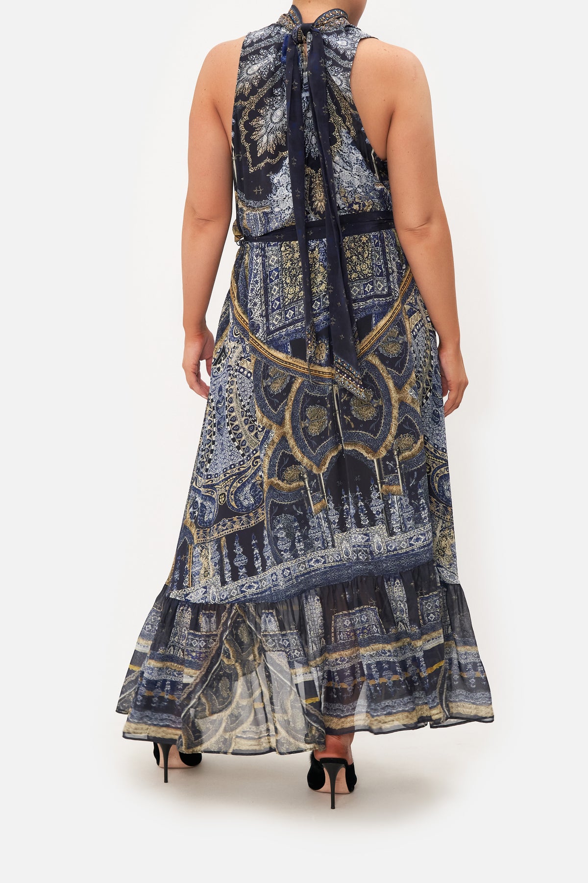 NECKTIE DRESS WITH ELASTICATED WAIST FOREVER FAMILY