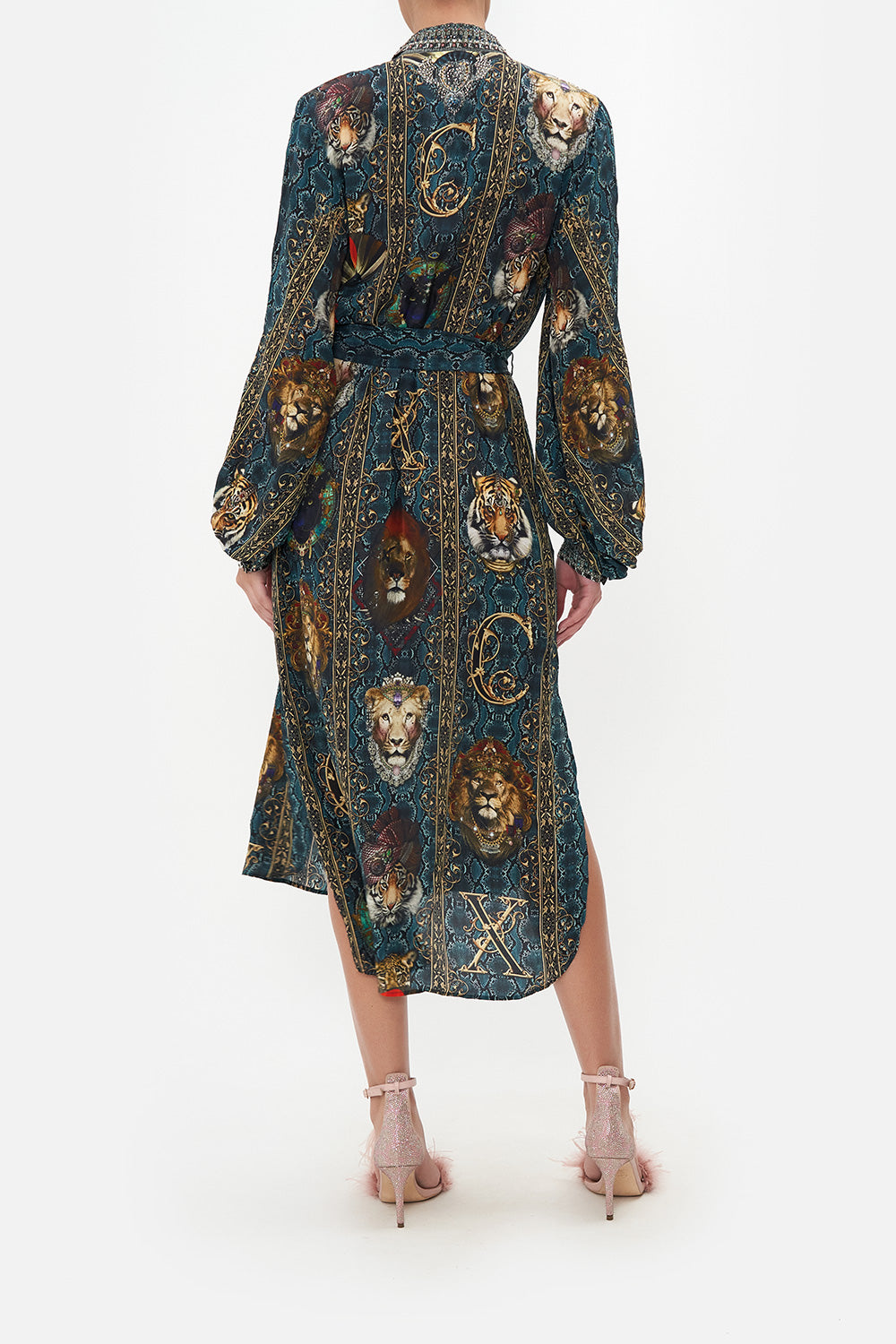 HIGH LOW MIDI SHIRT DRESS HEADS WILL ROLL