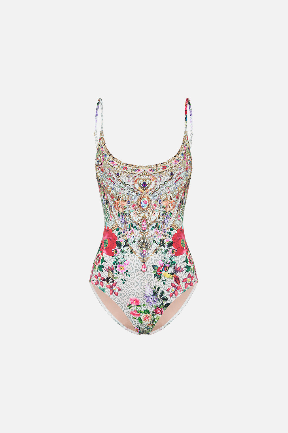 SCOOP NECK ONE PIECE LEOS BOUQUET