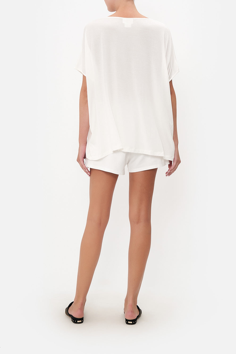 LOOSE FIT ROUND NECK TEE LOGO CAPSULE - SOLID WHITE