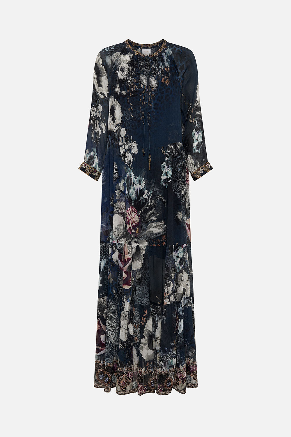 LONG GATHERED PANEL DRESS NOT A WALLFLOWER
