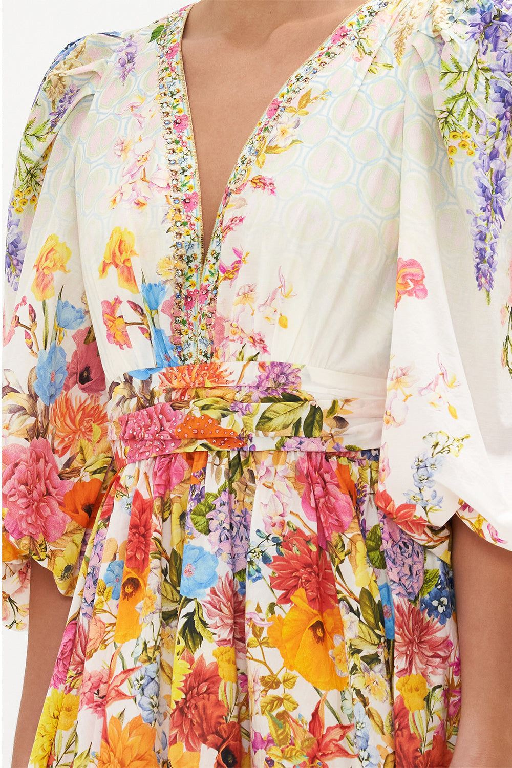 BLOUSON FLARED DRESS SUNLIGHT SYMPHONY