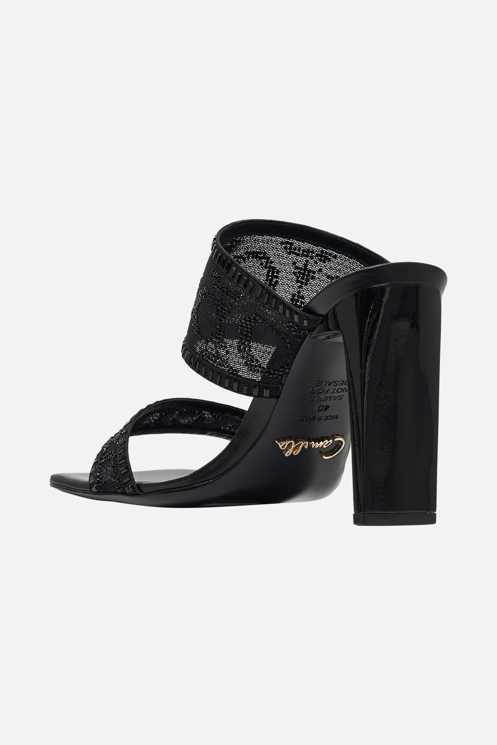 ALEXIA SLIM BLOCK HEEL MULE SOLID BLACK