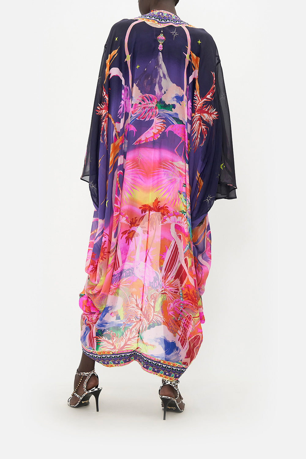 LONG SLEEVE LONG CAPE FLIGHT OF THE FLAMINGO