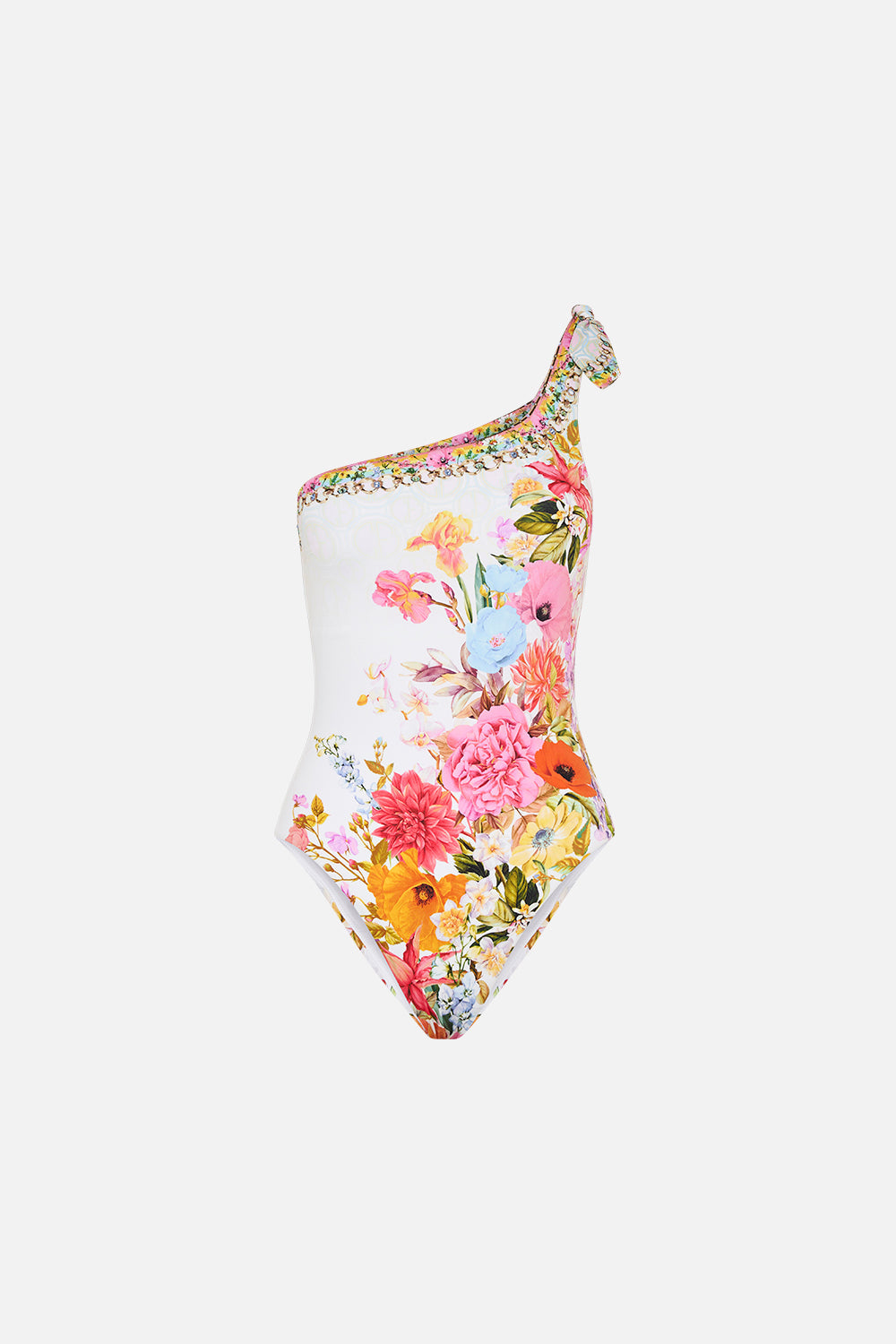 ONE SHOULDER TIE ONE PIECE SUNLIGHT SYMPHONY