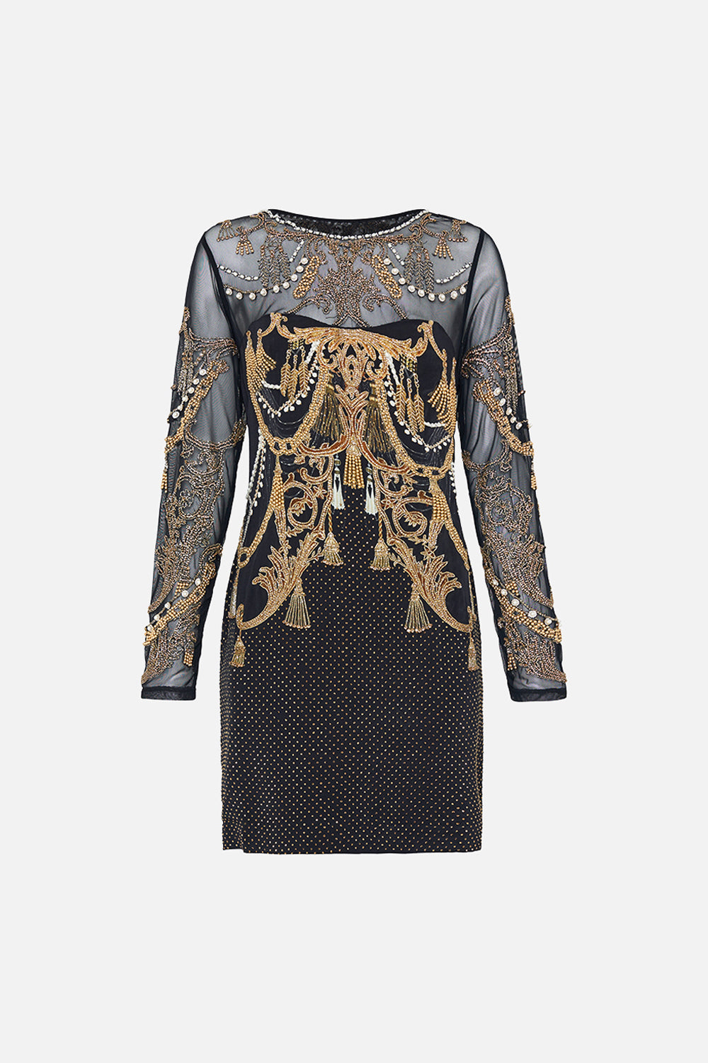 SPLICED MESH SHORT DRESS RAVIN RAVEN