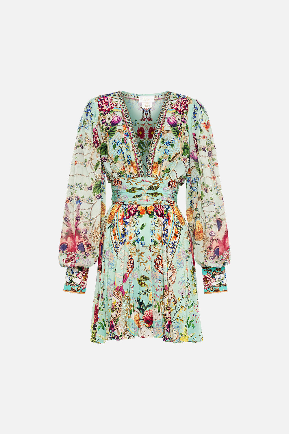 SHORT DRESS WITH BLOUSON SLEEVE HONEY HONEY