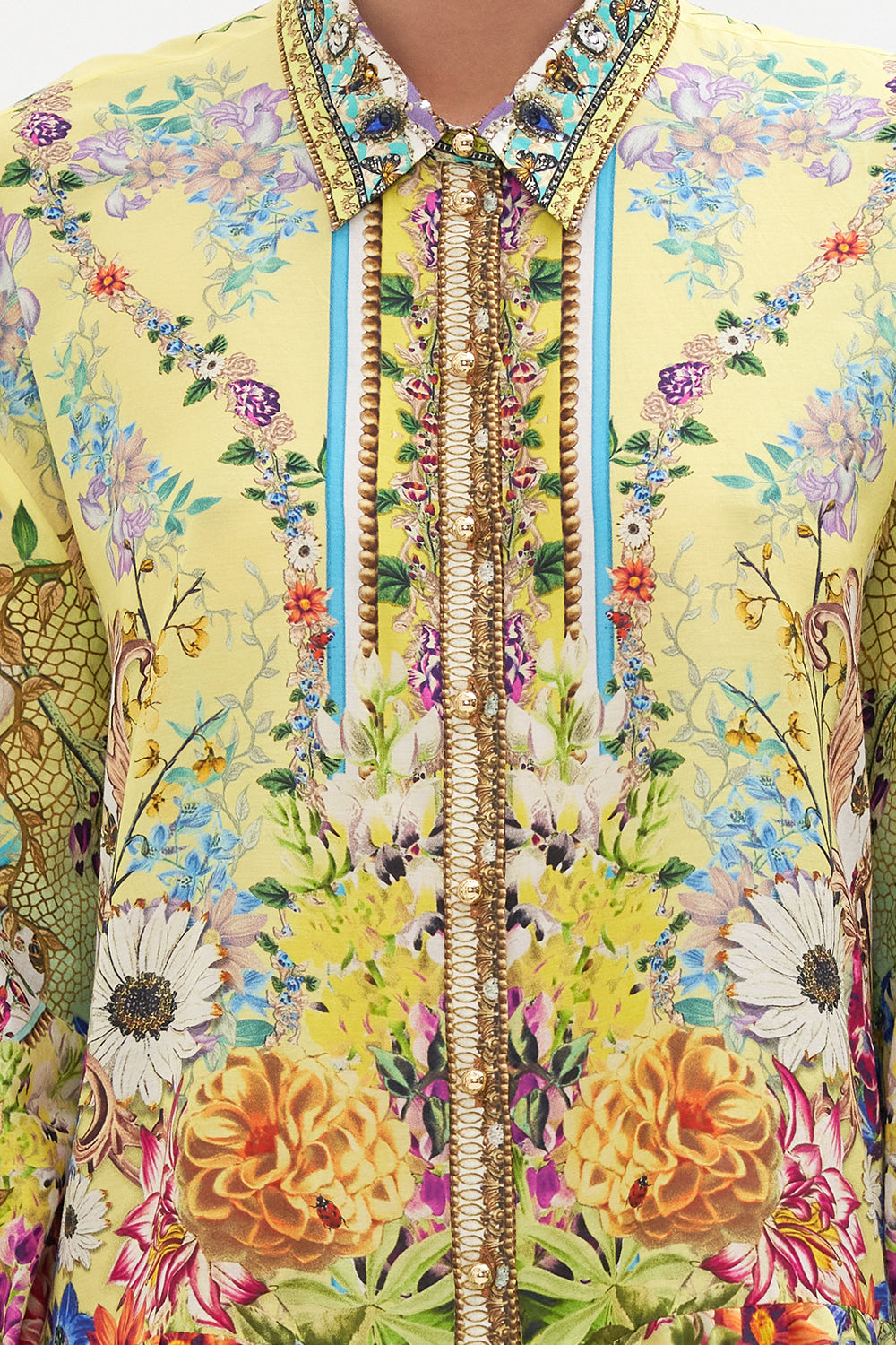 TIERED SHIRT DRESS BIRDS AND THE BEES