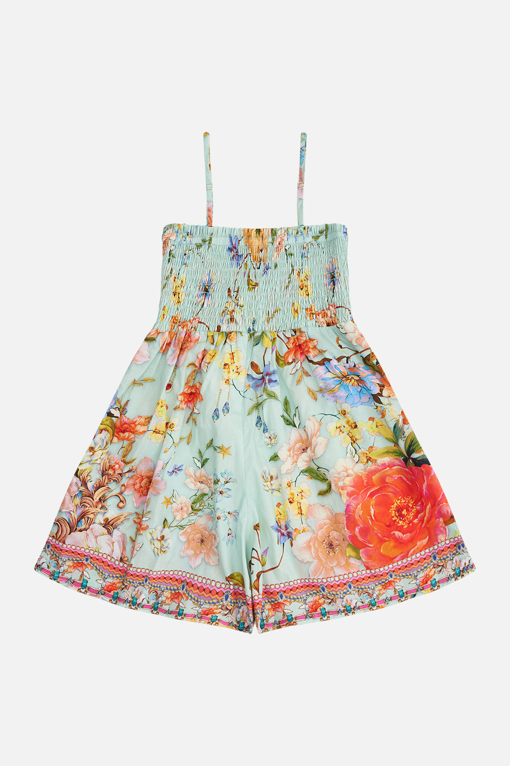 KIDS PLAYSUIT WITH SHIRRING  4-10 TALK THE WALK