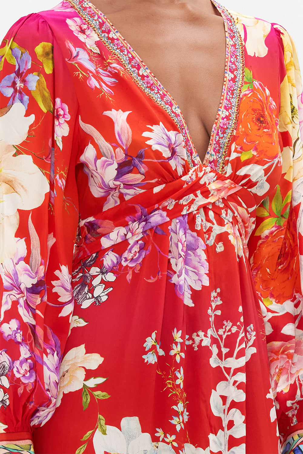 TWIST FRONT LONG DRESS KISS AND TELL