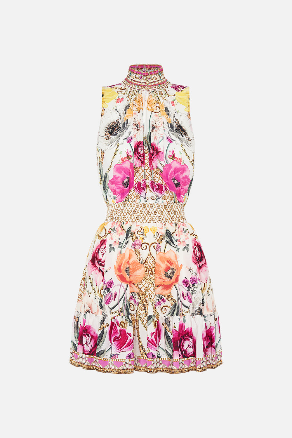 Product view CAMILLA floral mini dress in Destiny Calling print