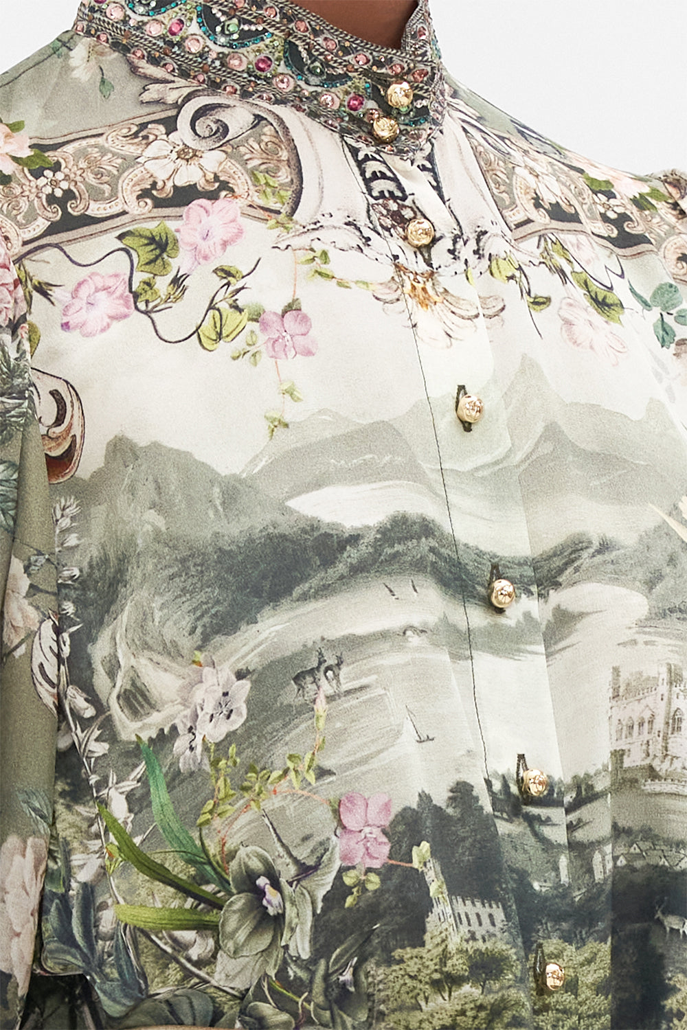 DROP SLEEVE SHIRT DRESS GARDEN OF GOOD FORTUNE