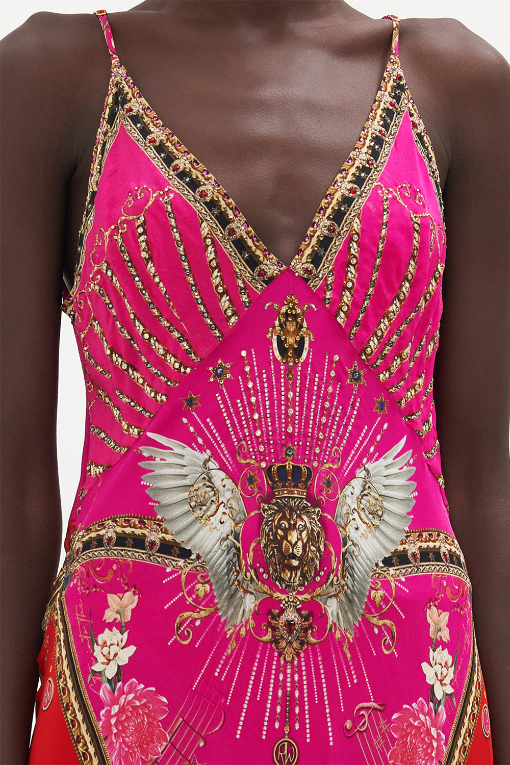 V NECK FULL LENGTH BIAS SLIP DRESS WHAT HAPPENS ON TOUR