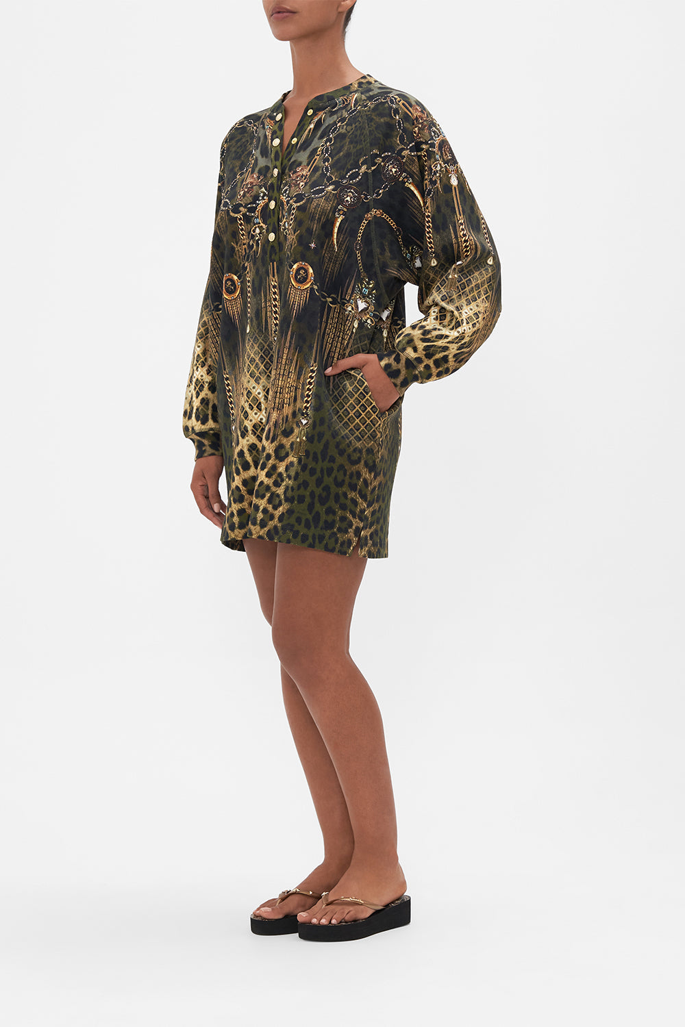 HENLEY MINI DRESS LIONS MANE