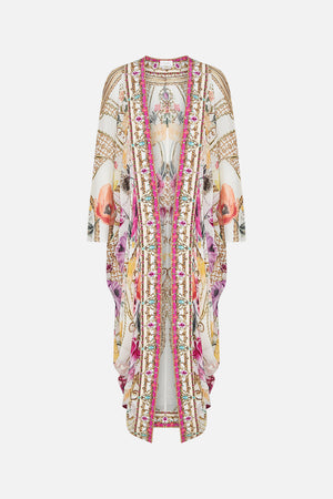 Product view of CAMILLA silk floral kimono in Destiny Calling print