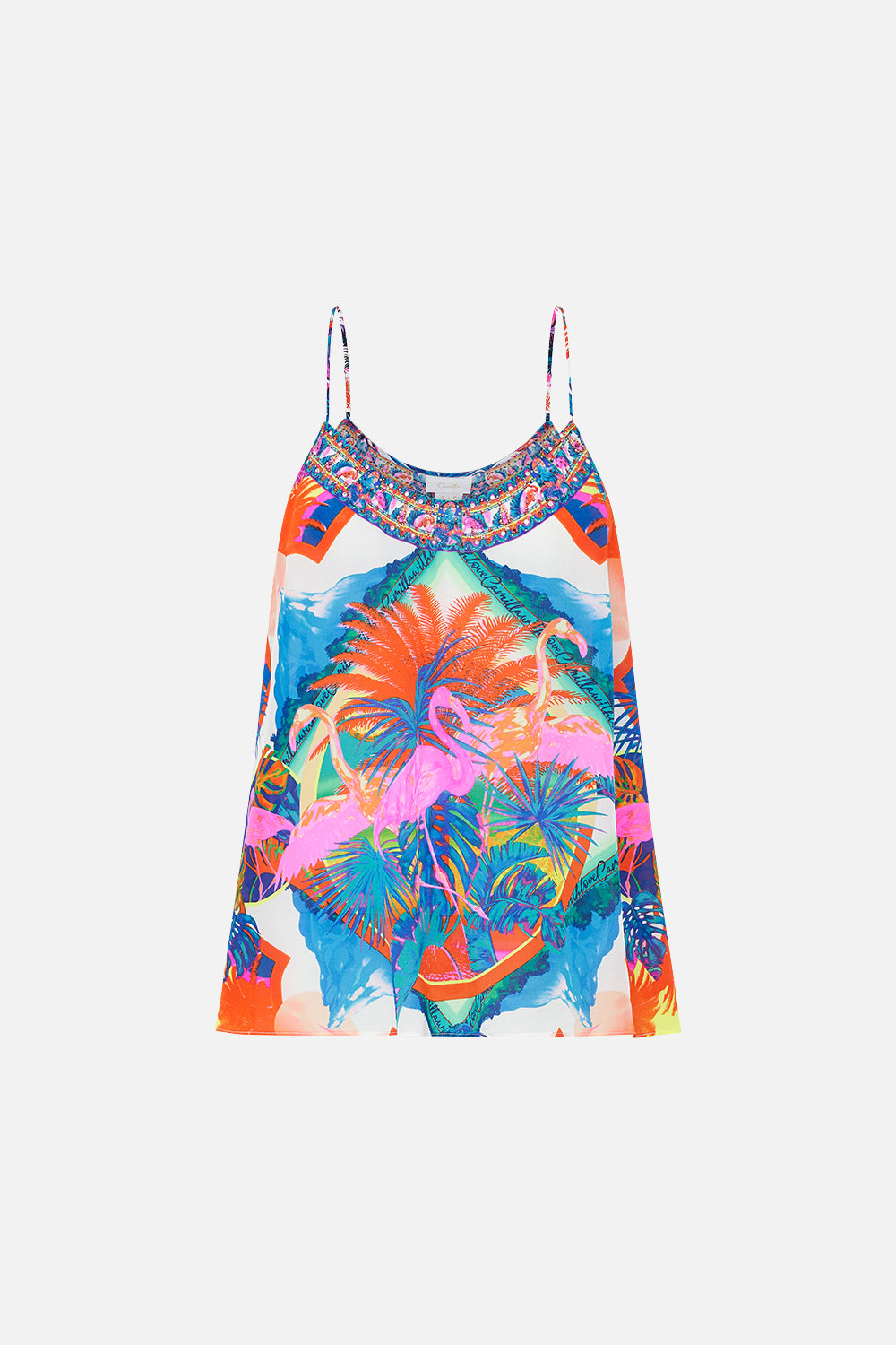 T BACK SHOESTRING TOP FLAMENCO FLAMINGO