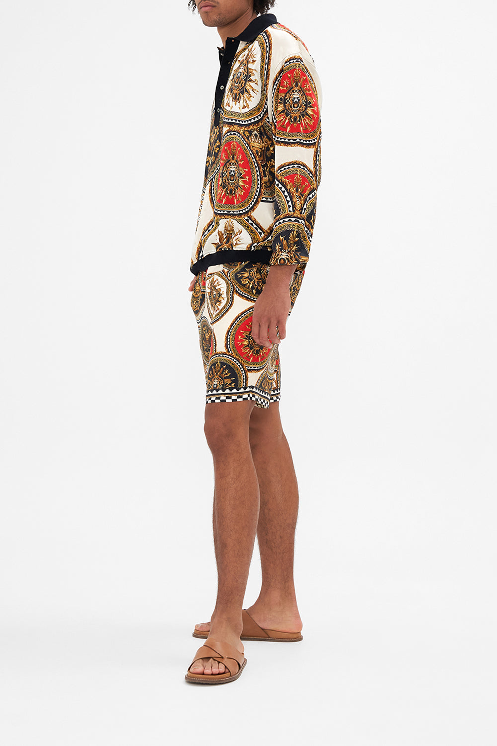 RELAXED BAGGY WALK SHORT DUOMO KALEIDO