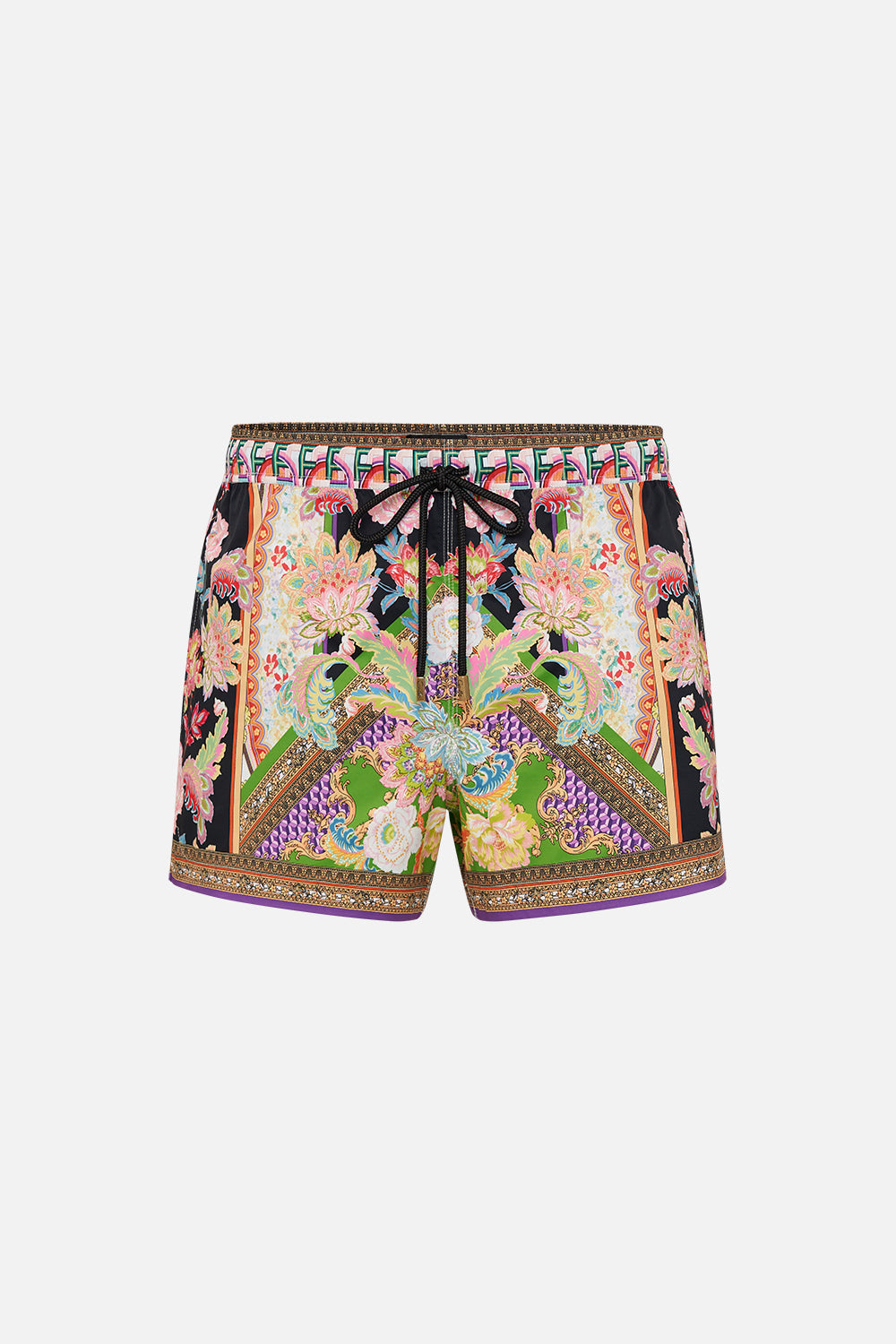 Product view of Hotel Franks by CAMILLA mens swim short in Sundowners In Sicily print