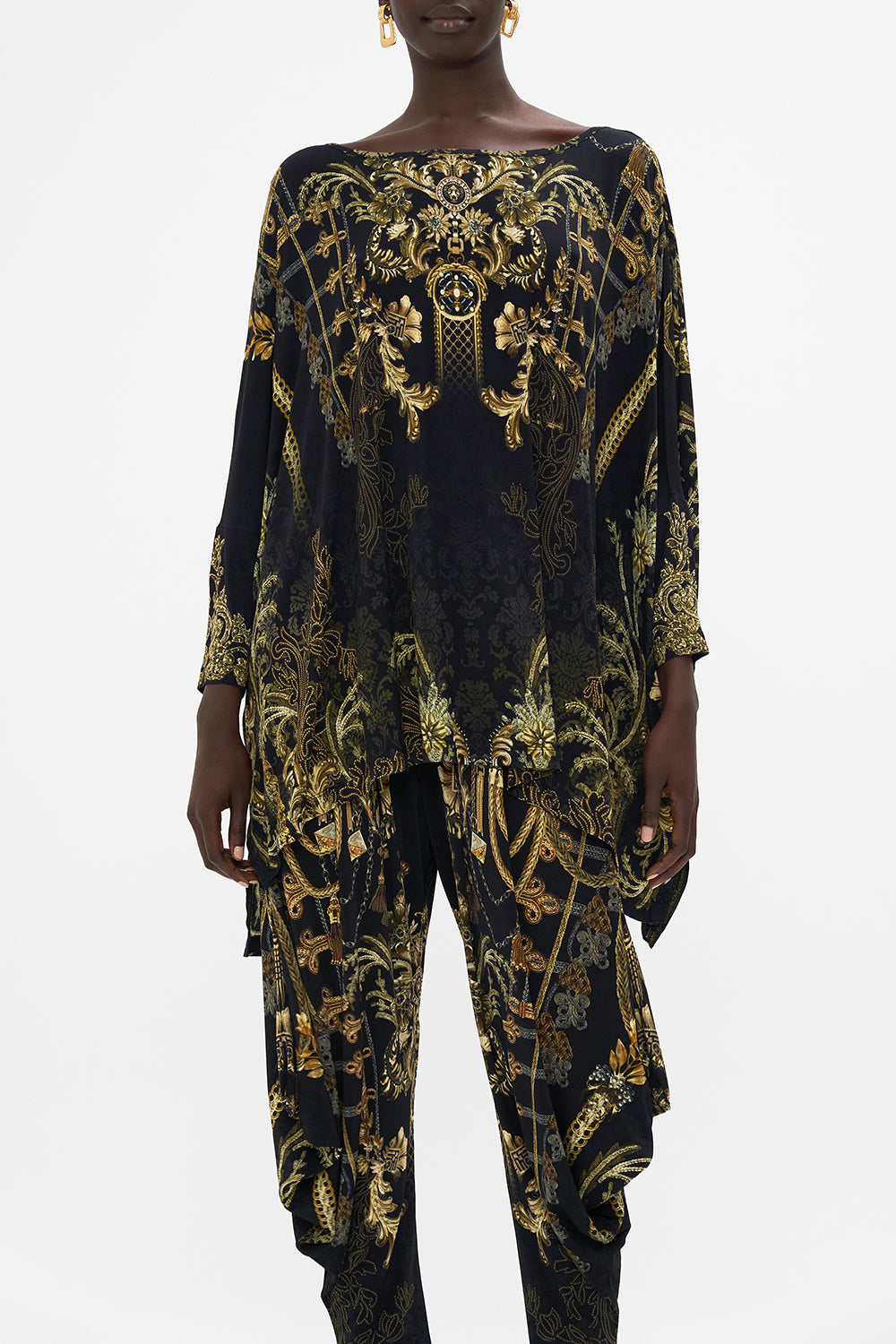 SCOOP NECK SLOUCH TEE THE NIGHT IS NOIR