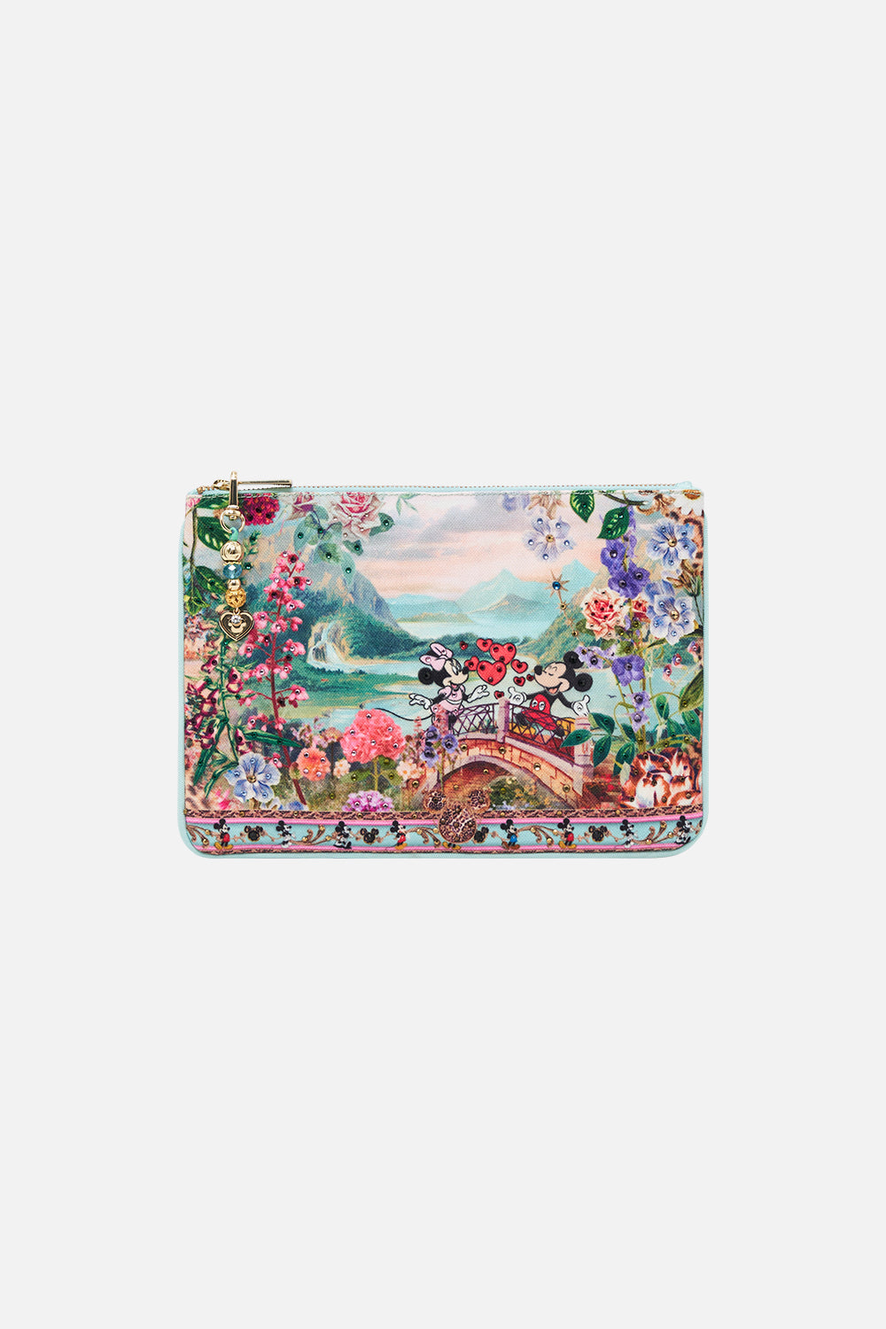 Small Canvas Clutch Mickey Takes A Trip print by CAMILLA