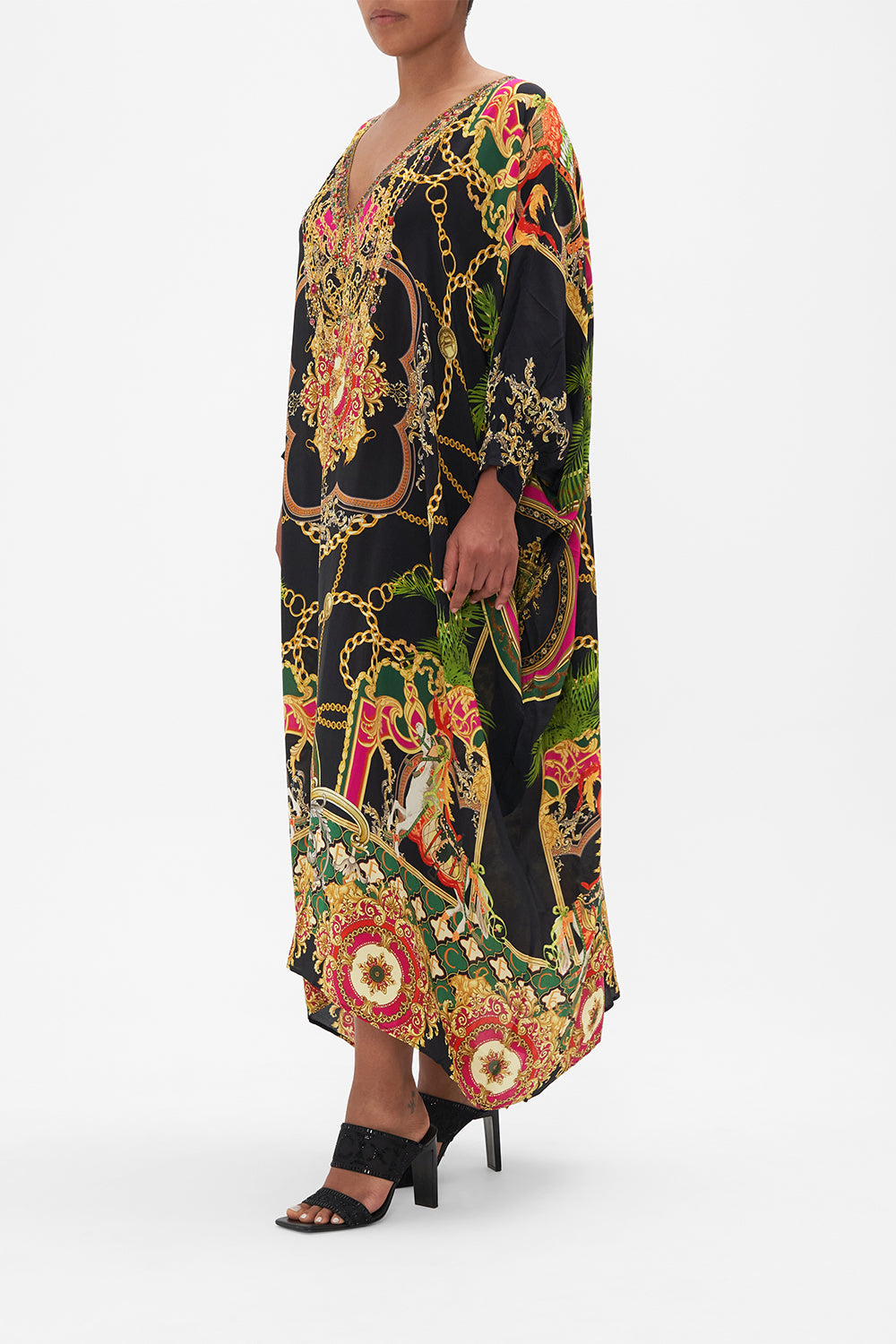 MIDI KAFTAN WITH CUFF JEALOUSY AND JEWELS