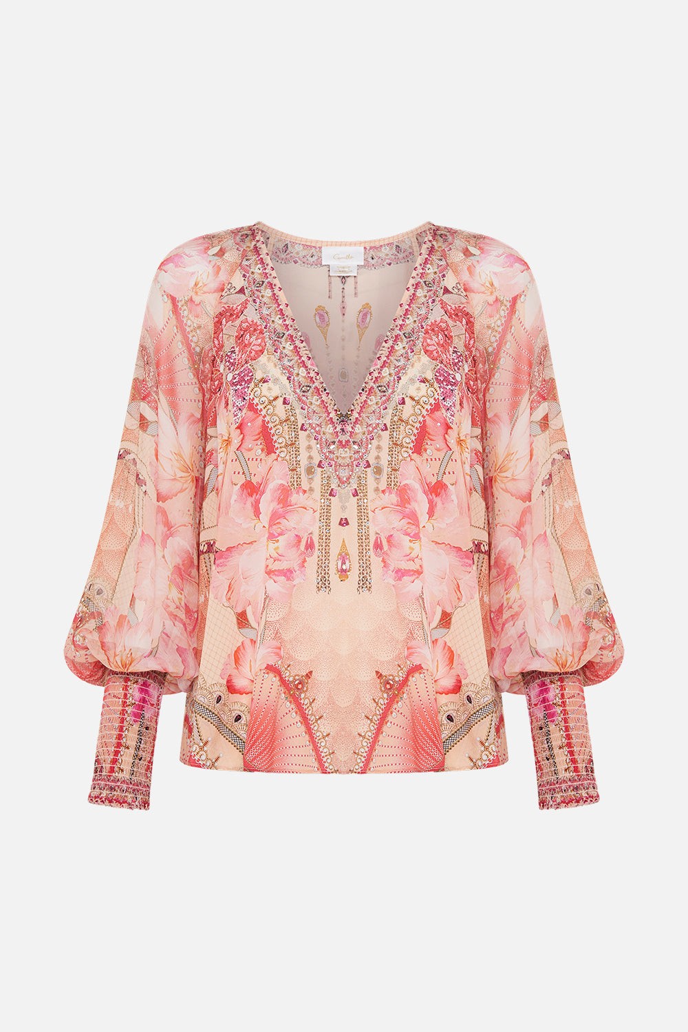 SHIRRED CUFF BLOUSE ADORE ME