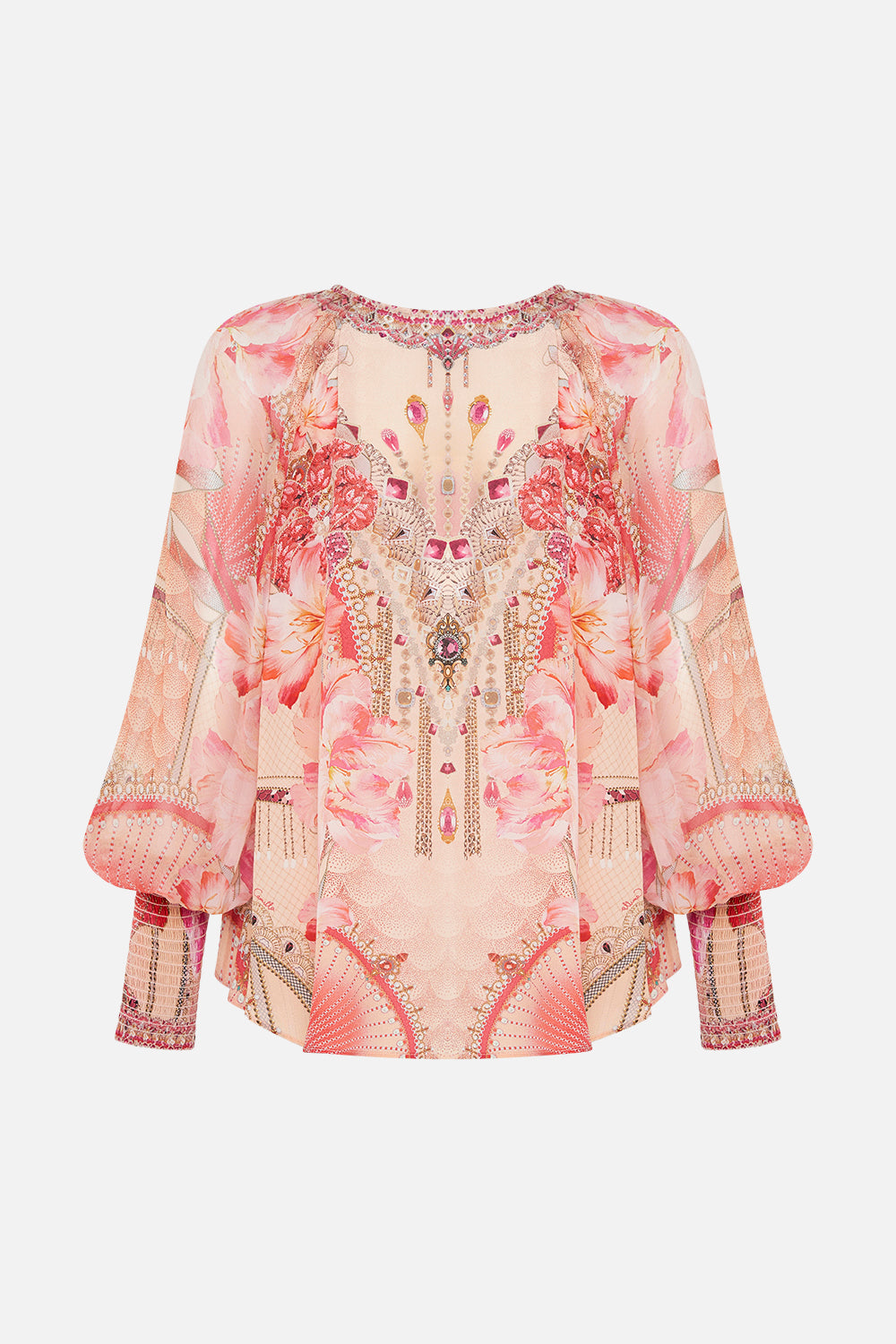 SHIRRED CUFF BLOUSE ADORE ME