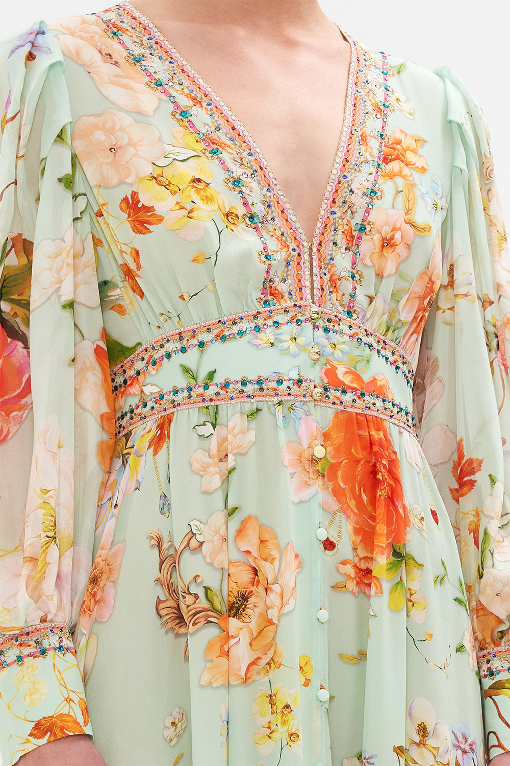 LONG BUTTON FRONT DRESS TALK THE WALK