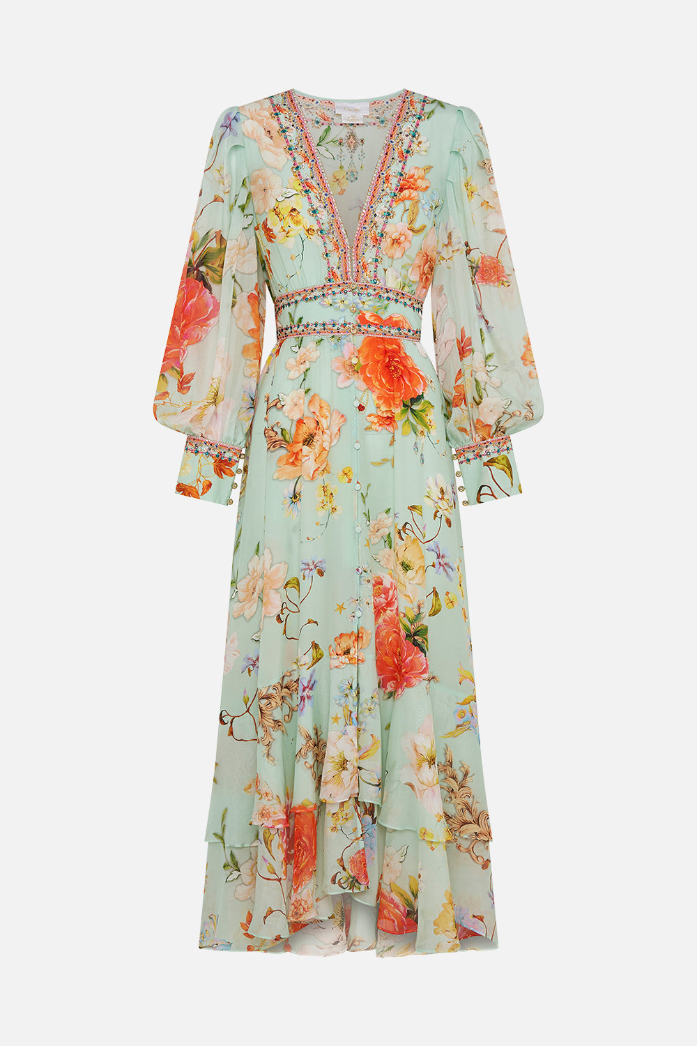 LONG BUTTON FRONT DRESS TALK THE WALK