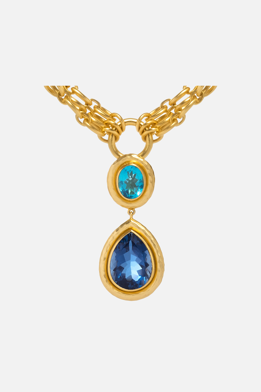 SANTORINI TOPAZ AND SAPPHIRE NECKLACE MULTI
