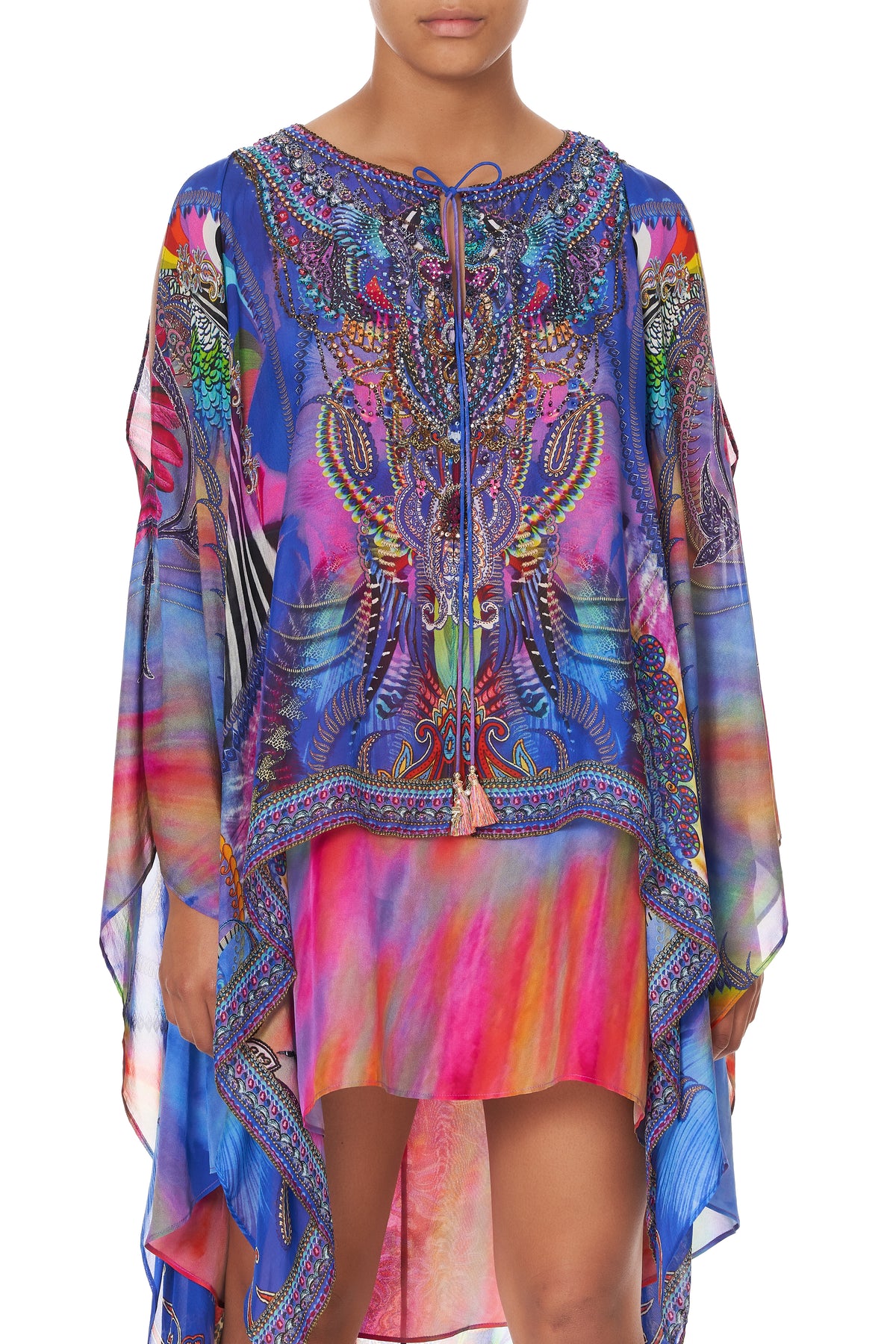 LONG SHEER OVERLAY DRESS PSYCHEDELICA