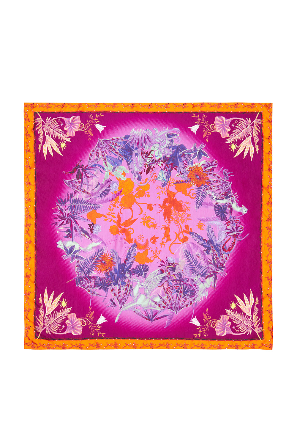 LARGE SQUARE SCARF TROPIC OF NEON