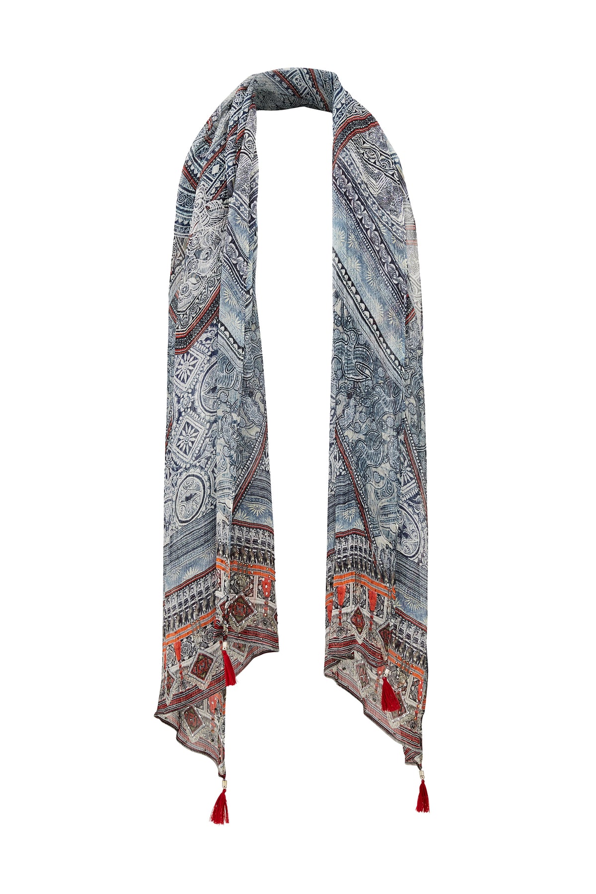 ANTIQUE BATIK LONG SCARF