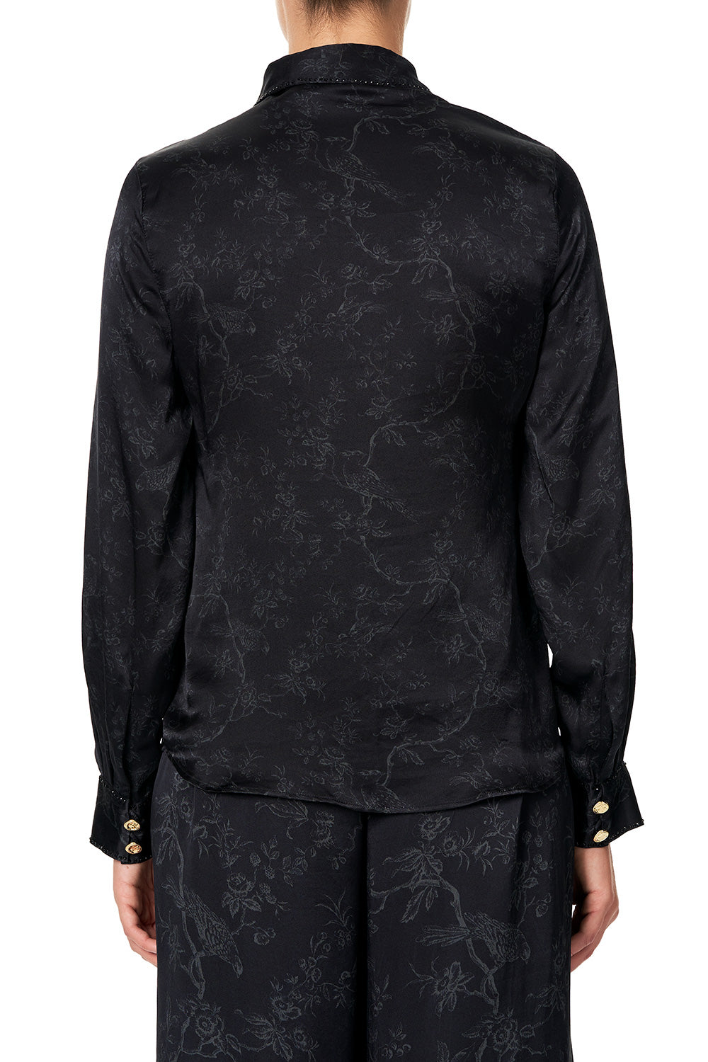 SLIM FIT LONG SLEEVE SHIRT NOIR BOUDOIR