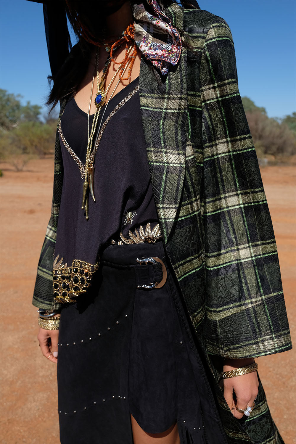 STRAP TOP WITH SHEER UNDERLAY BOTANICAL CHRONICLES