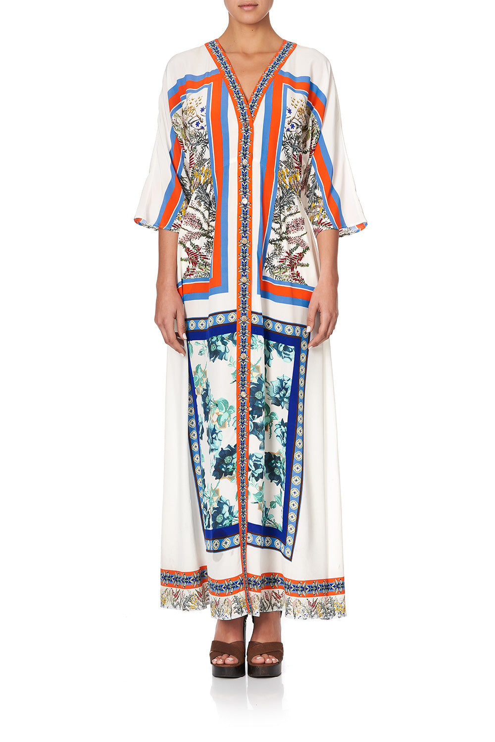 BUTTON DRESS WITH SQUARE SLEEVE GONE COAST