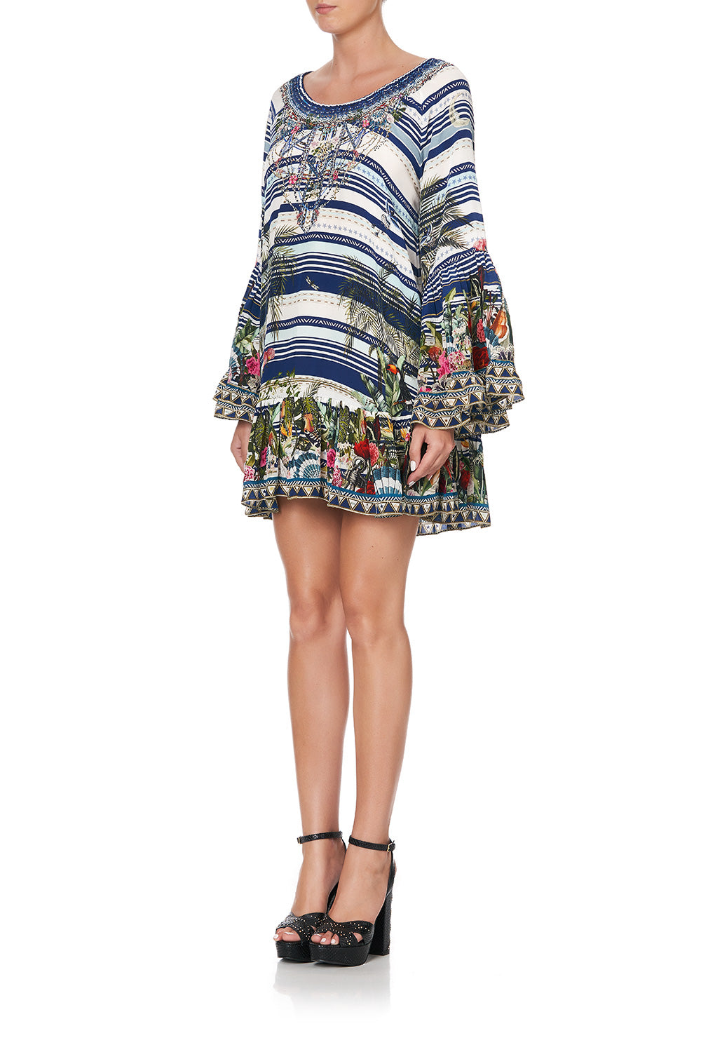 A LINE FRILL DRESS SOLIS HEART