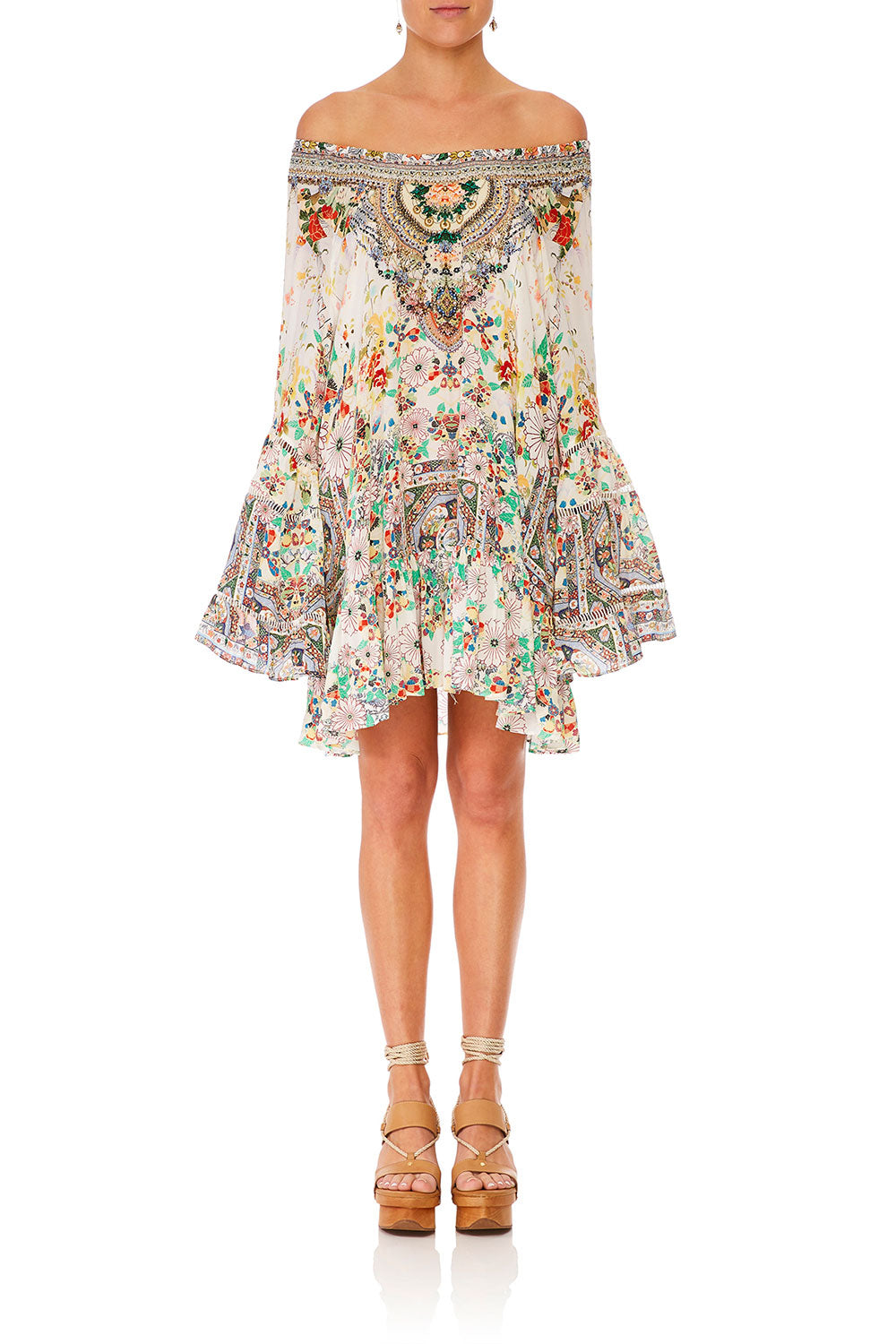 CAMILLA TIME AFTER TIME A-LINE FRILL DRESS