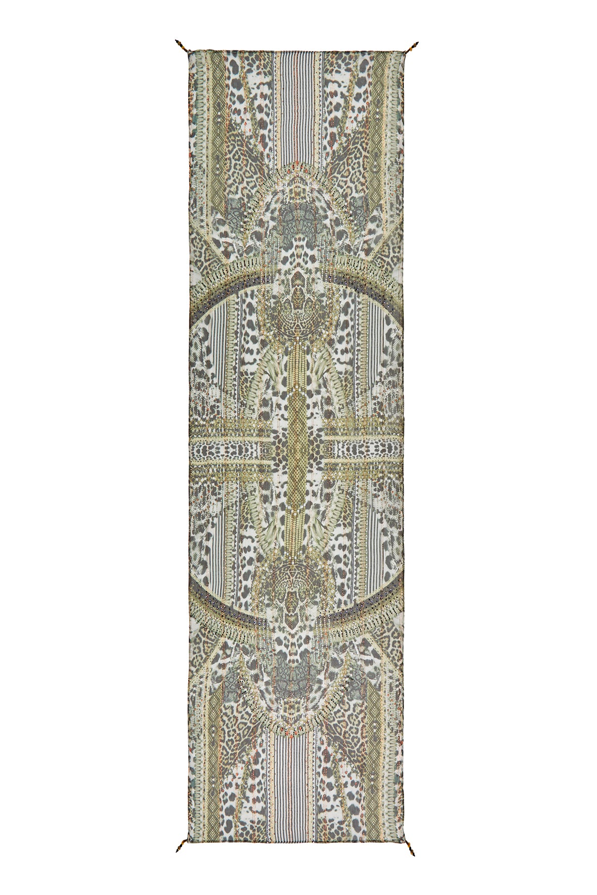 ANIMAL INSTINCT GOLD LONG SCARF