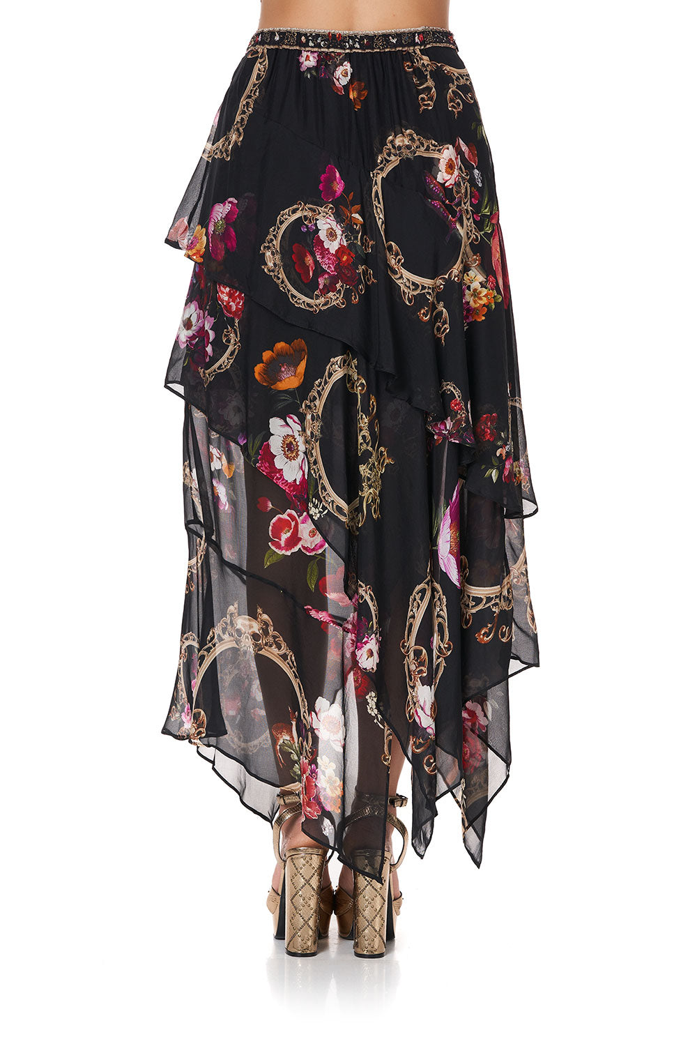 ASYMMETRICAL RUFFLE SKIRT MIRROR MIRROR