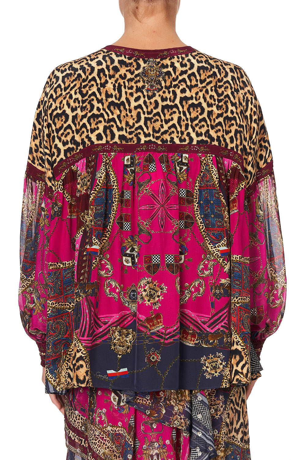 BLOUSON BLOUSE WITH NECK TIE DINING HALL DARLING