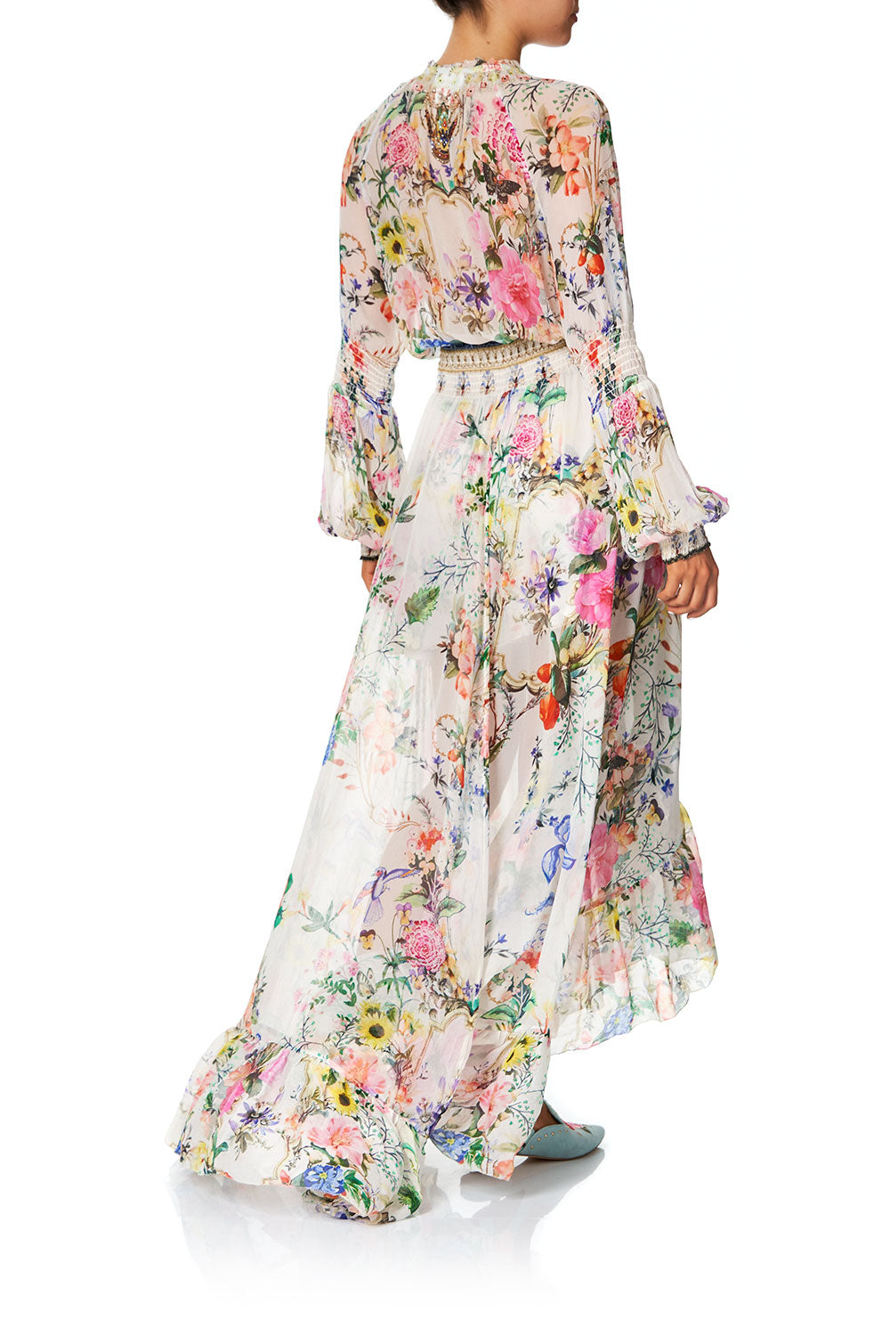 BLOUSON SLEEVE WRAP DRESS BOHEME