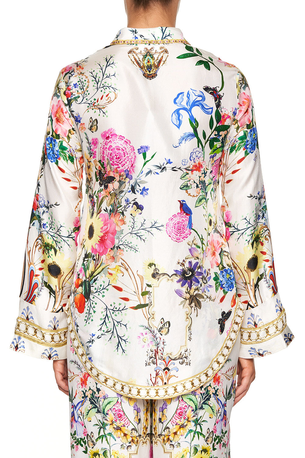 CAMILLA BUTTON DOWN SHIRT WITH CONTRAST BOHEME